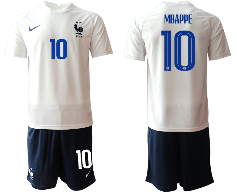 Men 2021 France away #10 soccer jerseys